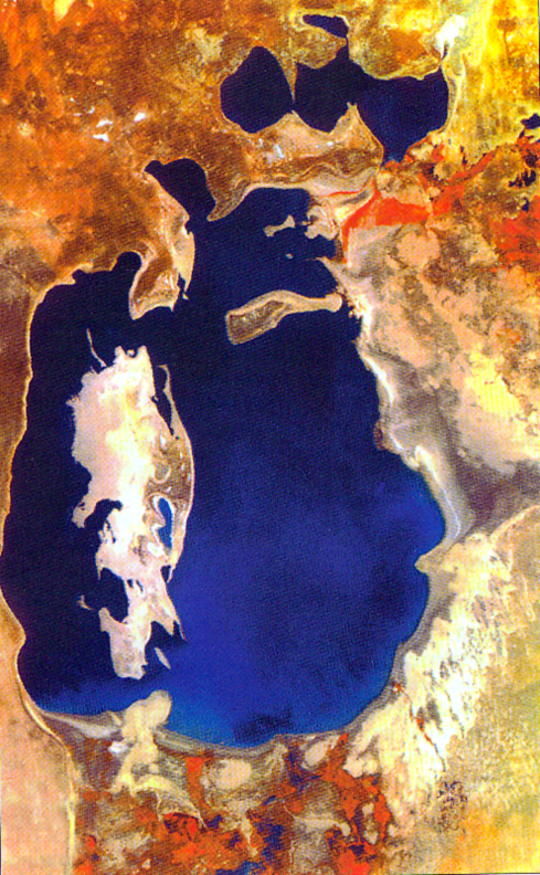 Изменение акватории Аральского моря в 1975-1996 гг. (Российские космические снимки)

