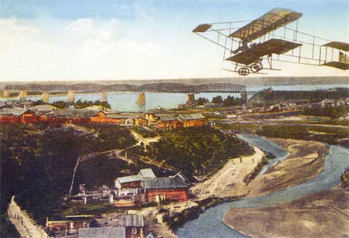Первый полет аэроплана над Новониколаевском. Фото 1911 г. 28 августа 1911 г.
