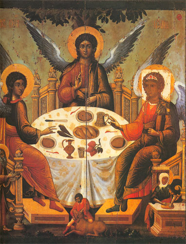 Тихон Филатьев. Святая Троица. Запись 1700 г. на иконе XIV века
