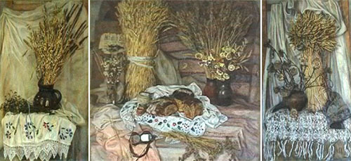 Триптих " Сибирские хлеба и травы", 1990 -1992 г. г.
