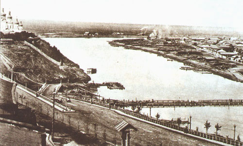 Тюмень. Река Тура. Почтовая открытка. Начало XX века
