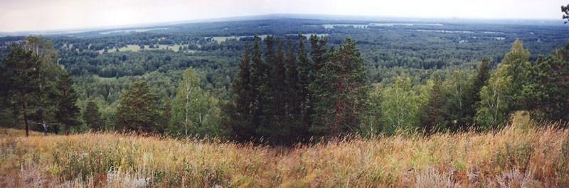 Панорама южной части памятника природы. Вид с вершины горы 
