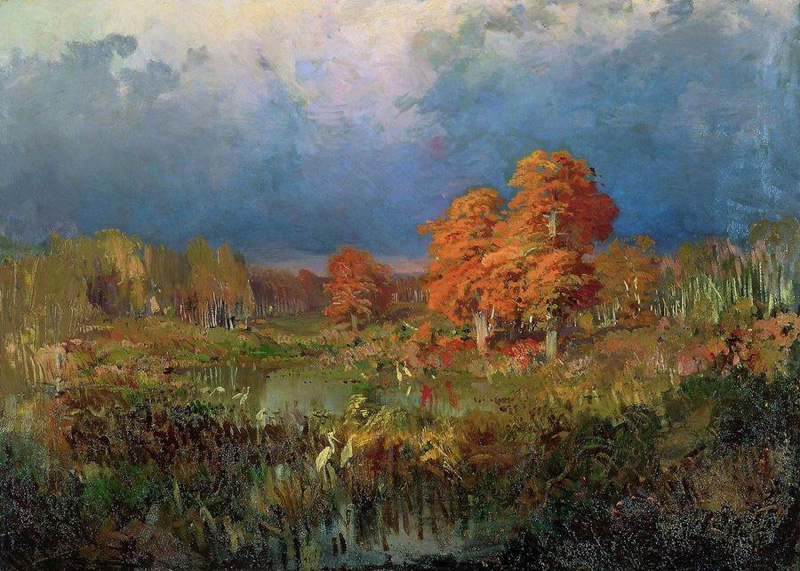 Болото в лесу. Осень. 1871-1873
