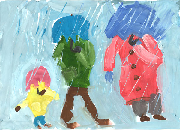 Дождливый денек. Рисунок Вики Репиной
