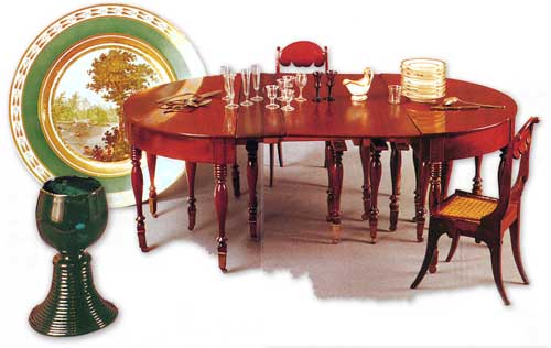 Раздвижной обеденный стол-сороконожка. Красное дерево, длина 38
