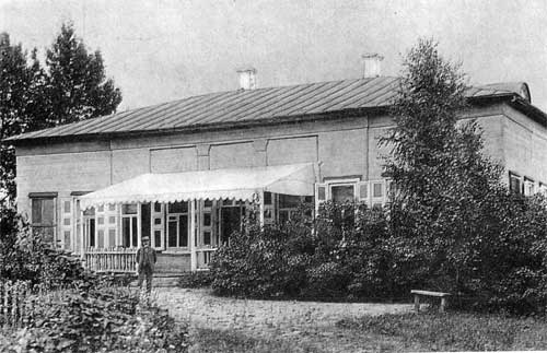 П.И. Чайковский перед домом во Фроловском. Фотография

