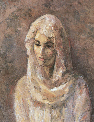 Р.Р. Фальк. В бедой шали (портрет А. Щекин-Кротовой). 1946-1947 гг.

