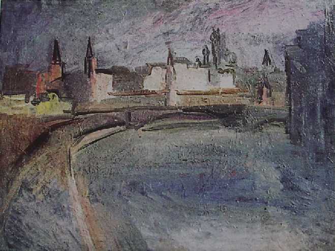 Р.Р.. Фальк. Вид на Кремль из окна мастерской. Этюд. 1949-50. Холст, масло, 73х90.
