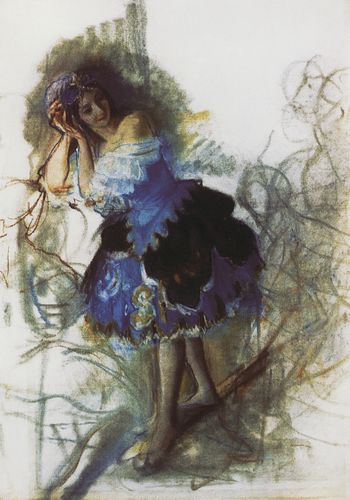 Танцовщица. 1922-1924. Бумага, пастель
